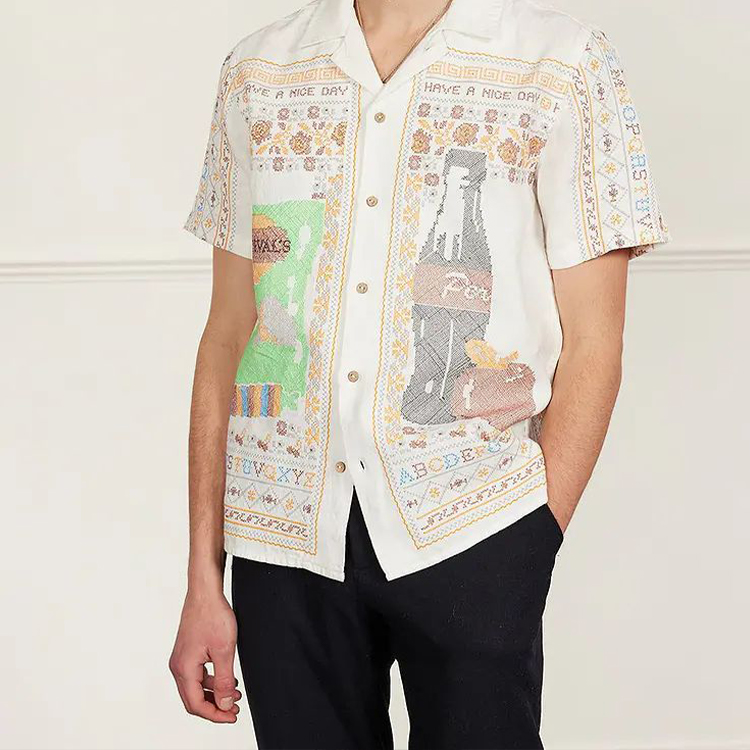 embroidery linen shirt